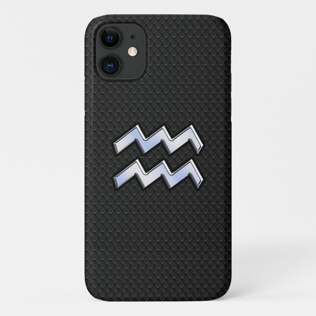 Chrome wie Aquarius Zodiac in der Schlangenhaut Case-Mate iPhone Hülle (Rückseite)