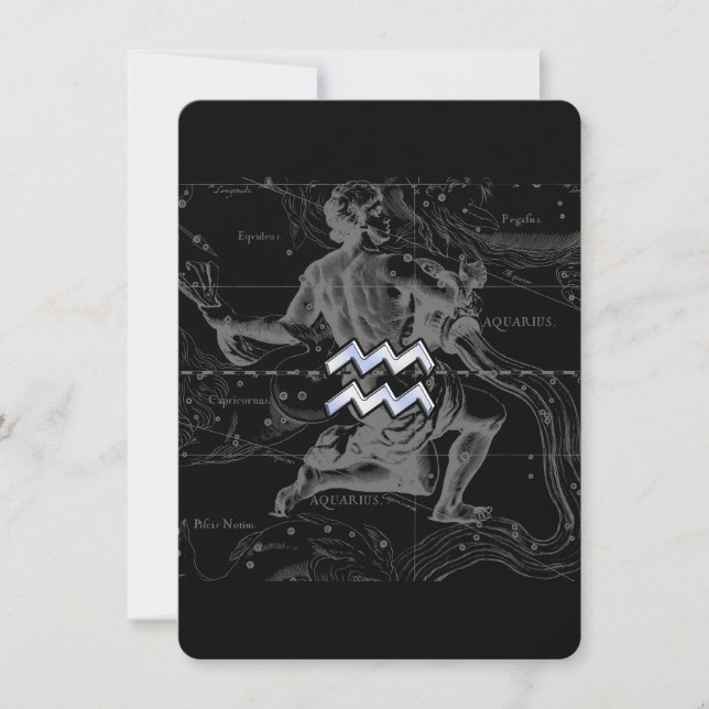 Chrome wie Aquarius Zodiac-Zeichen auf Hevelius (Vorderseite)