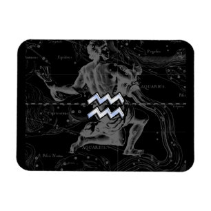Chrome wie Aquarius Zodiac-Zeichen auf Hevelius Magnet