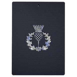 Chrome wie bei Carbon Fibre Print Scottish Thistle Klemmbrett