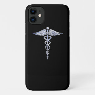 Chrome wie Caduceus Medical Symbol Schwarz Dekor title_seo2