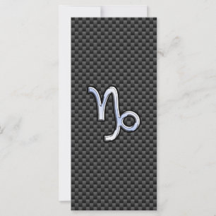 Chrome wie Capricorn Zodiac-Zeichen auf Kohlenstof