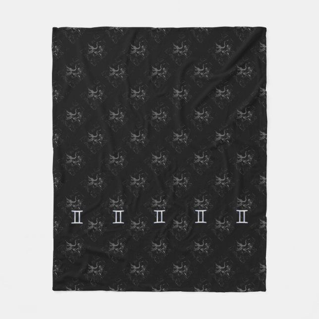 Chrome wie Gemini Zodiac Sign auf Hevelius Fleecedecke (Vorderseite)