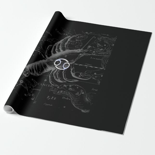 Chrome wie Krebs Zodiac-Zeichen auf Hevelius Geschenkpapier (Ungerollt)