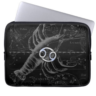 Chrome wie Krebs Zodiac-Zeichen auf Hevelius Laptopschutzhülle