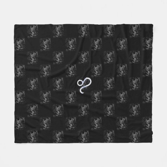Chrome wie Leo Zodiac Sign auf Hevelius Fleecedecke (Vorderseite (Horizontal))