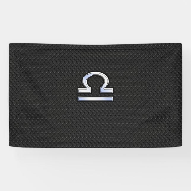 Chrome wie Libra Zodiac Symbol Schlange Hautdekor Banner (Horizontal)