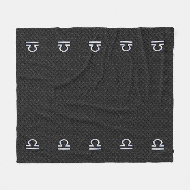 Chrome wie Libra Zodiac Symbol Schlange Hautdekor Fleecedecke (Vorderseite (Horizontal))