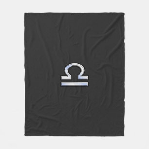 Chrome wie Libra Zodiac Symbol Schlange Hautdekor Fleecedecke