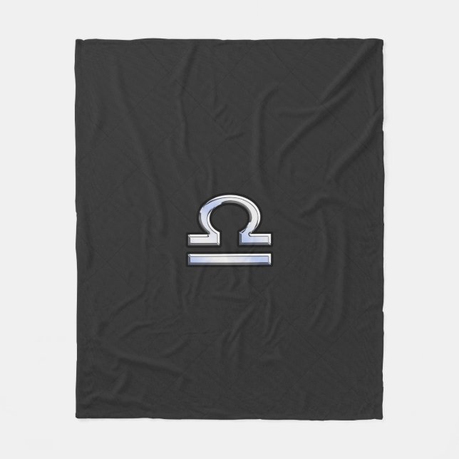 Chrome wie Libra Zodiac Symbol Schlange Hautdekor Fleecedecke (Vorderseite)