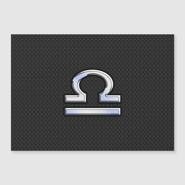 Chrome wie Libra Zodiac Symbol Schlange Hautdekor Magnetkarte (Vorderseite)