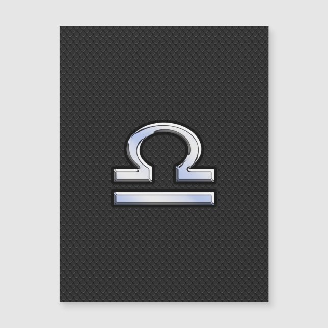 Chrome wie Libra Zodiac Symbol Schlange Hautdekor Magnetkarte (Vorderseite)