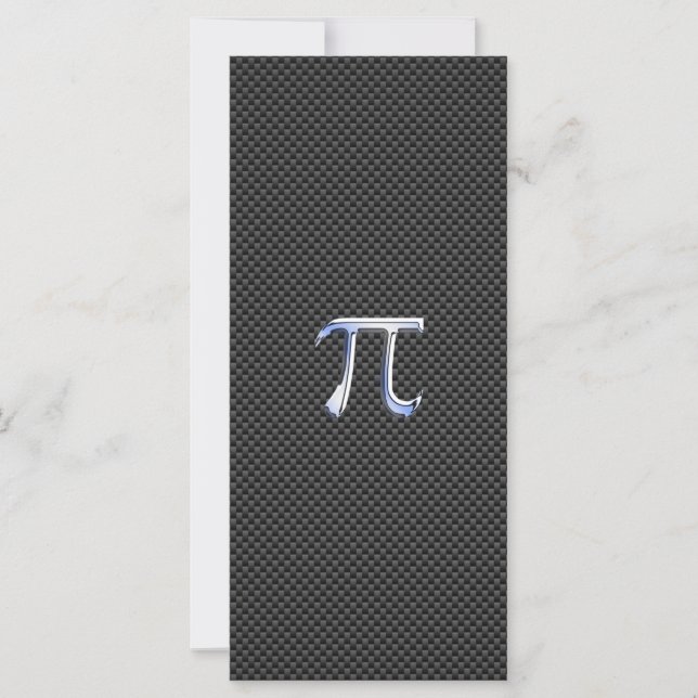 Chrome wie Pi-Symbol auf Carbon Fibre Print (Vorderseite)