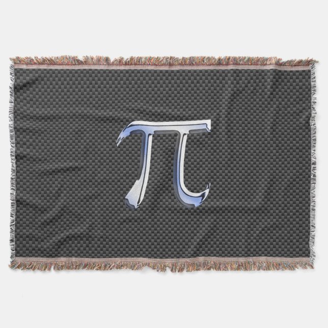 Chrome wie Pi-Symbol auf Carbon Fibre Style Decke (Vorderseite)