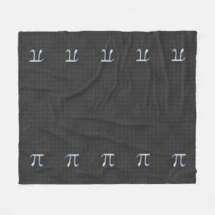 Chrome wie Pi Symbol Holzkohlefaser Print Fleecedecke