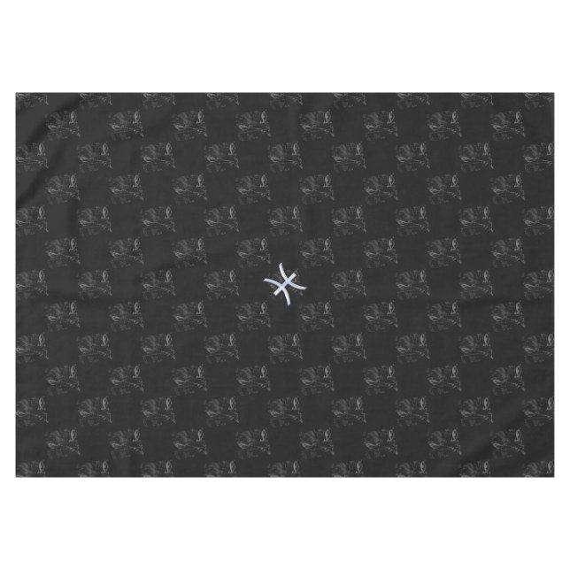 Chrome wie Pisces Zodiac Sign auf Hevelius Tischdecke (Vorderseite (Horizontal))