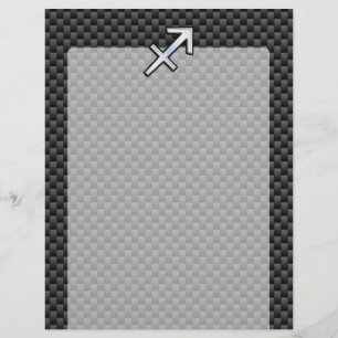 Chrome wie Sagittarius Sign Carbon Fibre Print