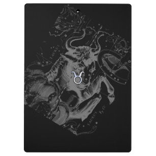Chrome wie Taurus Zodiac Sign auf Hevelius Black Klemmbrett