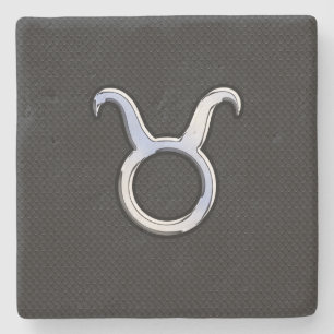 Chrome wie Taurus Zodiac Signature Decor Steinuntersetzer