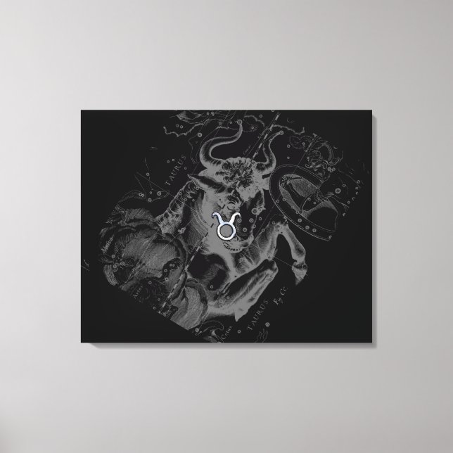 Chrome wie Taurus Zodiac-Zeichen auf Hevelius Leinwanddruck (Vorderseite)