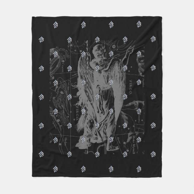 Chrome wie Virgo Zodiac Sign auf Hevelius Fleecedecke (Vorderseite)