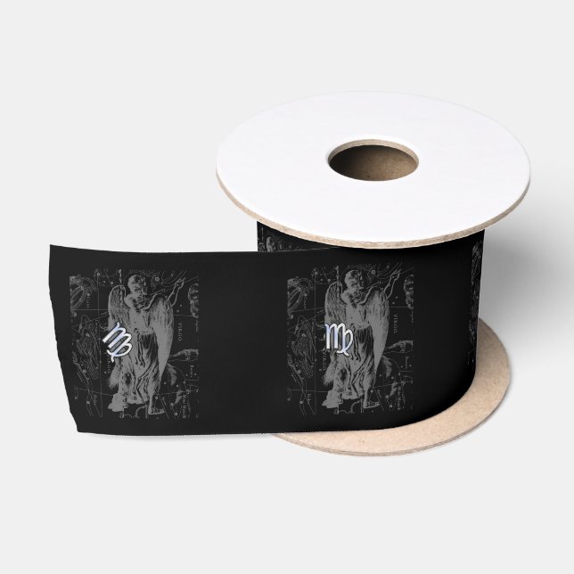 Chrome wie Virgo Zodiac Sign auf Hevelius Satinband (Spule)