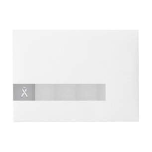 Chrome wie weißes Band-Bewusstsein Kohlenstofffase Rundum-Adressaufkleber