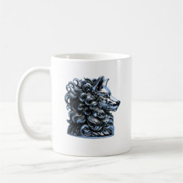 Chrome Wolf Bust Kaffeetasse