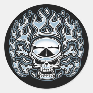 Chromeboy Crossbones Runder Aufkleber
