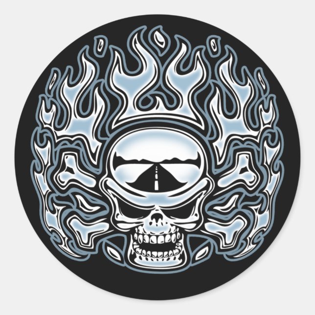 Chromeboy Crossbones Runder Aufkleber (Vorderseite)