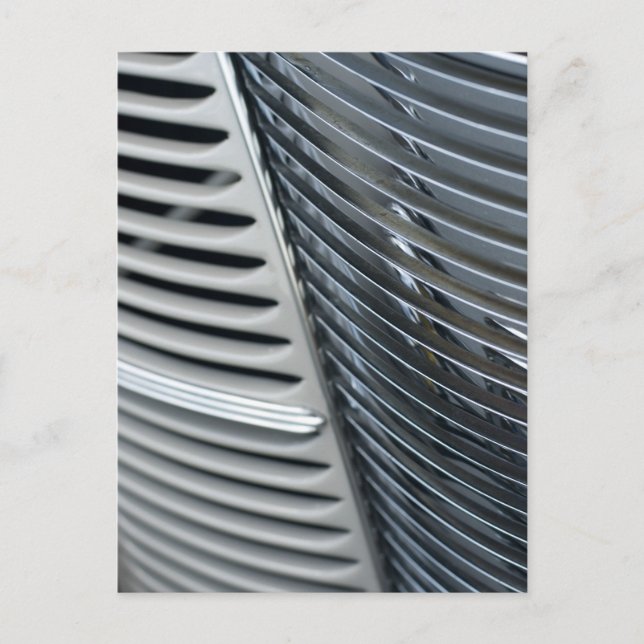 Chromgrill für antikes Auto Postkarte (Vorderseite)