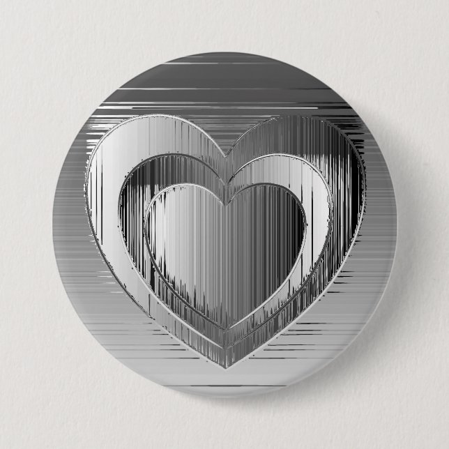 Chromherzen Button (Vorderseite)