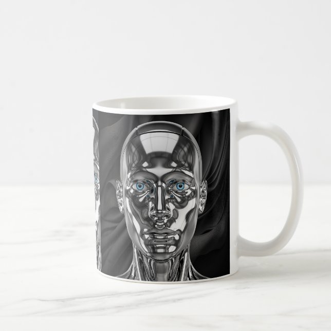 Chrommetallandroid Kaffeetasse (Rechts)
