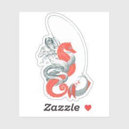 Chromolithographie, Vintage Fischerei Aufkleber