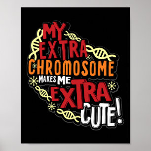 Chromosom World Down Syndrome Day Frauen Kinder Poster
