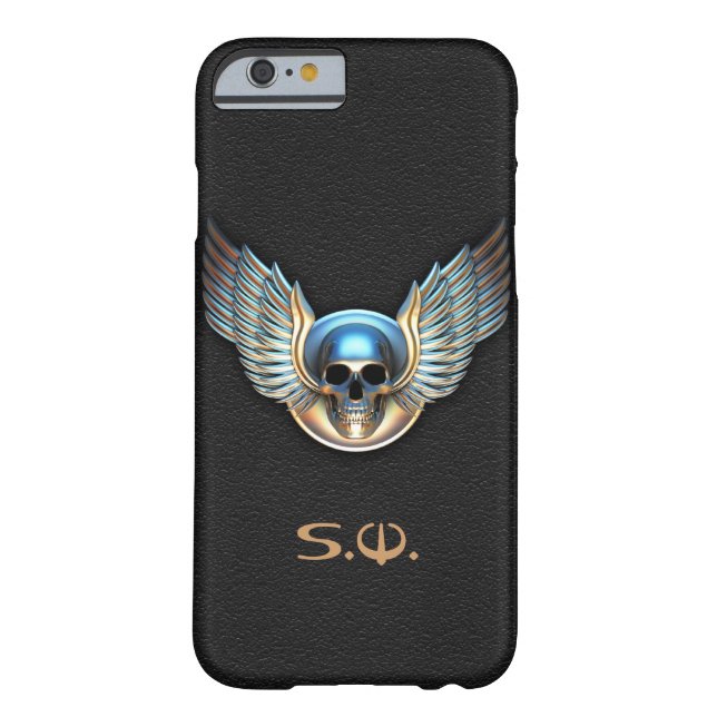 Chromschädel und Flügel iPhone 6 Fall Case-Mate iPhone Hülle (Rückseite)