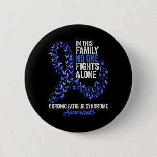 Chronic Fatigue Syndrome Awareness Month Blue Ribb Button