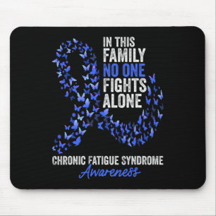 Chronic Fatigue Syndrome Awareness Month Blue Ribb Mousepad