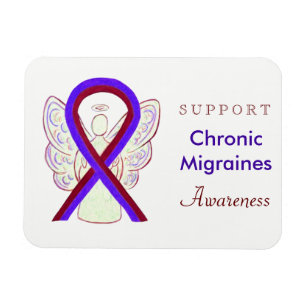 Chronic Migräne Awareness Ribbon Angel Magnete