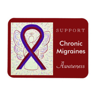 Chronic Migräne Awareness Ribbon Angel Magnete