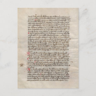 Chronik des Mittelalters - mittelalterliches Manus Postkarte