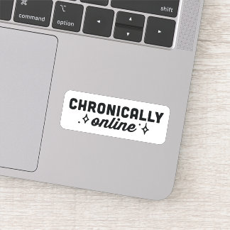 Chronisch online Mädchen Ästhetik Aufkleber