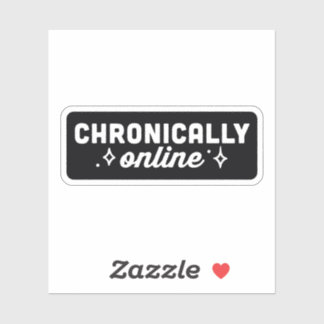 Chronisch online süchtig nach sozialen Medien Aufkleber