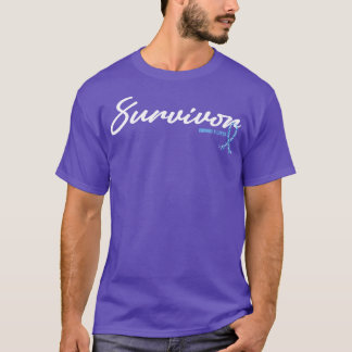 Chronische Krankheit Bewusstsein Survivor Glitzer  T-Shirt
