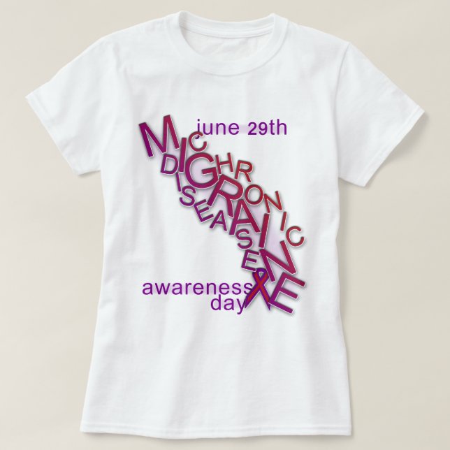 Chronische Migräne-Krankheit - T-Shirt (Design vorne)