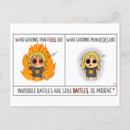 Chronische Schmerzen Comic Postkarte