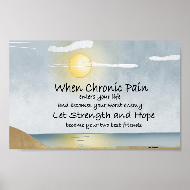 Chronische Schmerzwand hängt Poster (Vorne)
