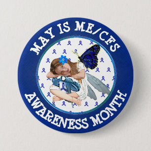 Chronisches Fatigue-Syndrom-Bewusstseinsbutton Button