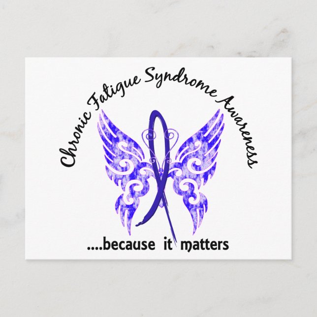 Chronisches Fatigue-Syndrom CFS Butterfly Postkarte (Vorderseite)