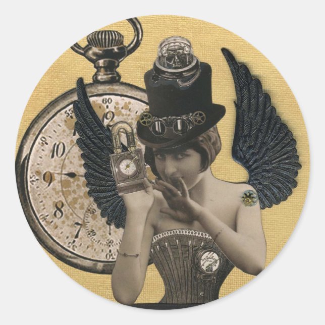 Chrononaut Runder Aufkleber (Vorderseite)